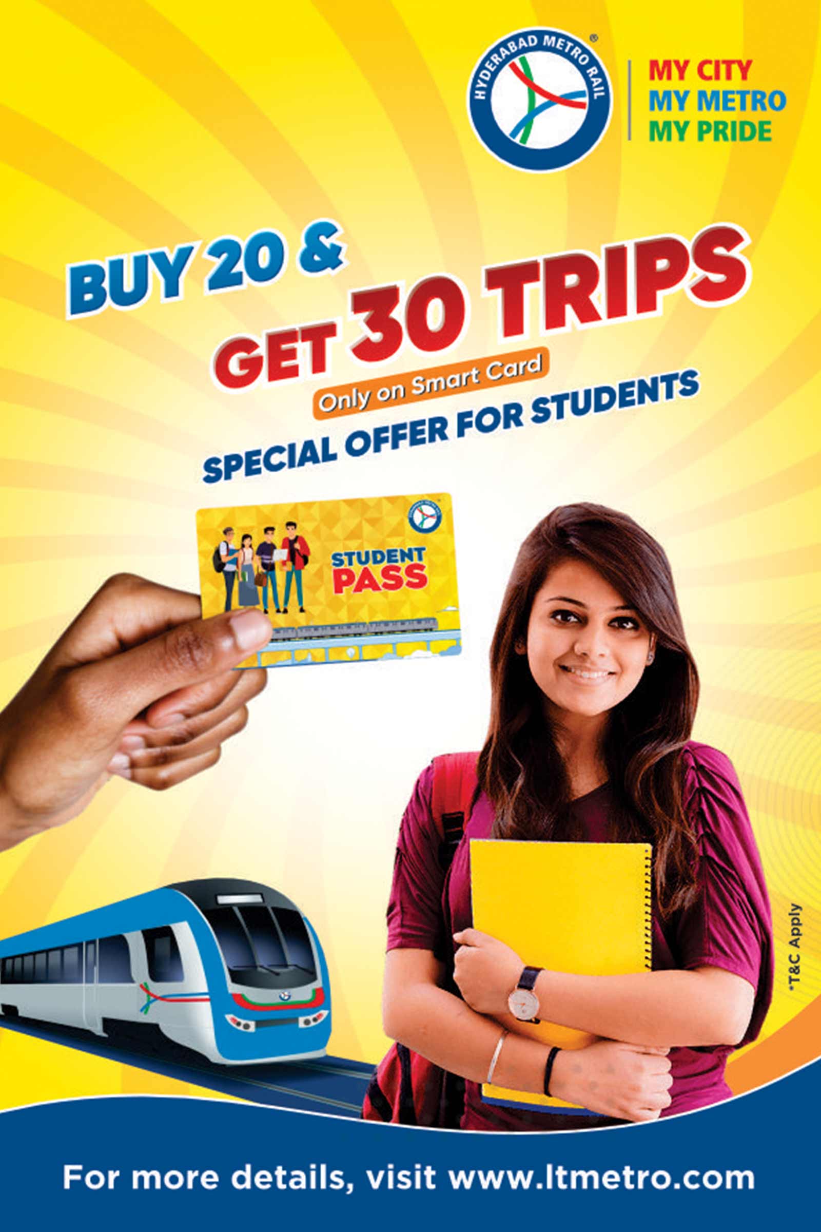 hyderabad metro trip pass offer